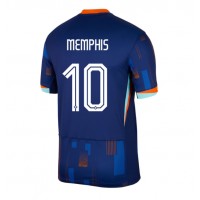 Camisa de time de futebol Holanda Memphis Depay #10 Replicas 2º Equipamento Europeu 2024 Manga Curta